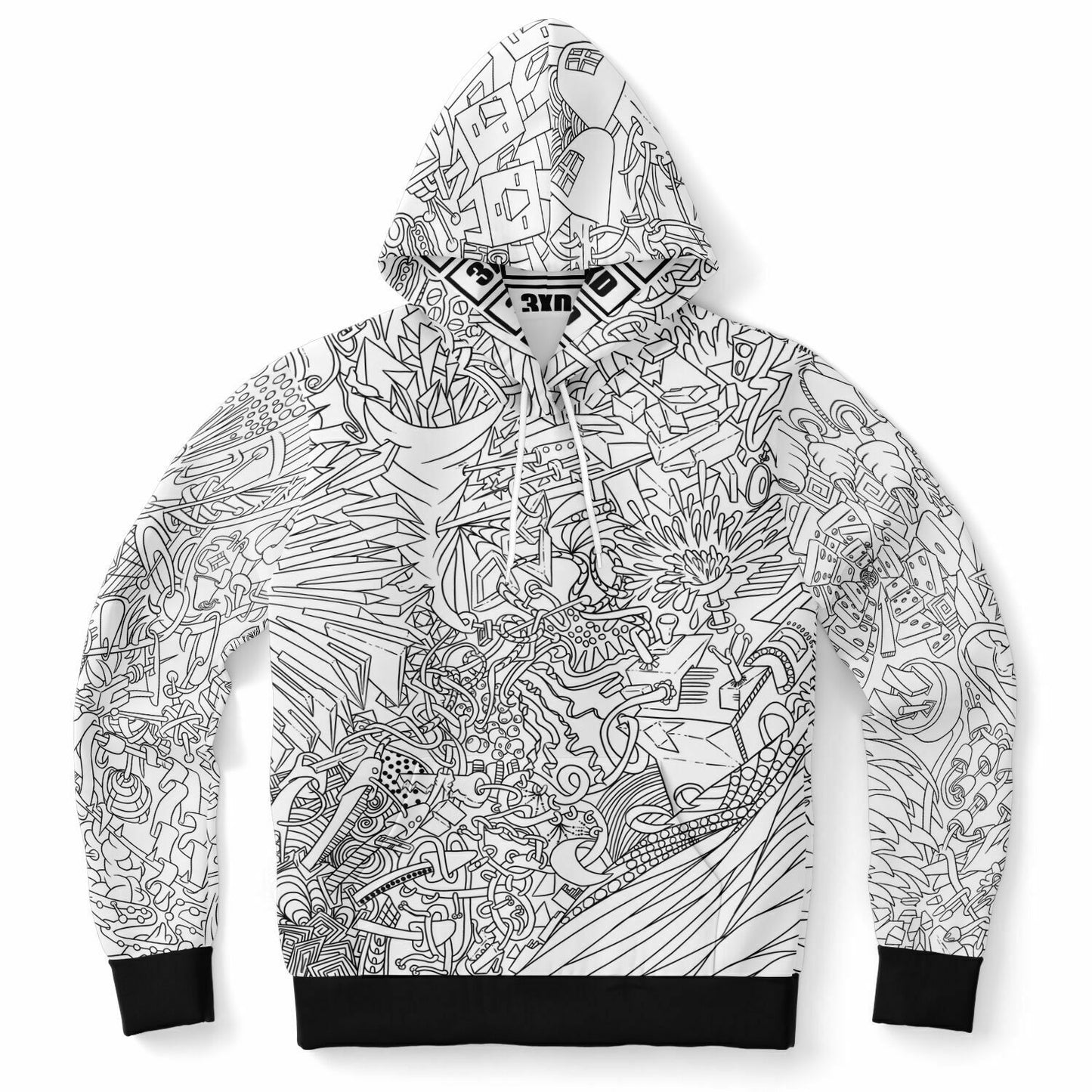 Men's The L Boogie - Black and White Hoodie