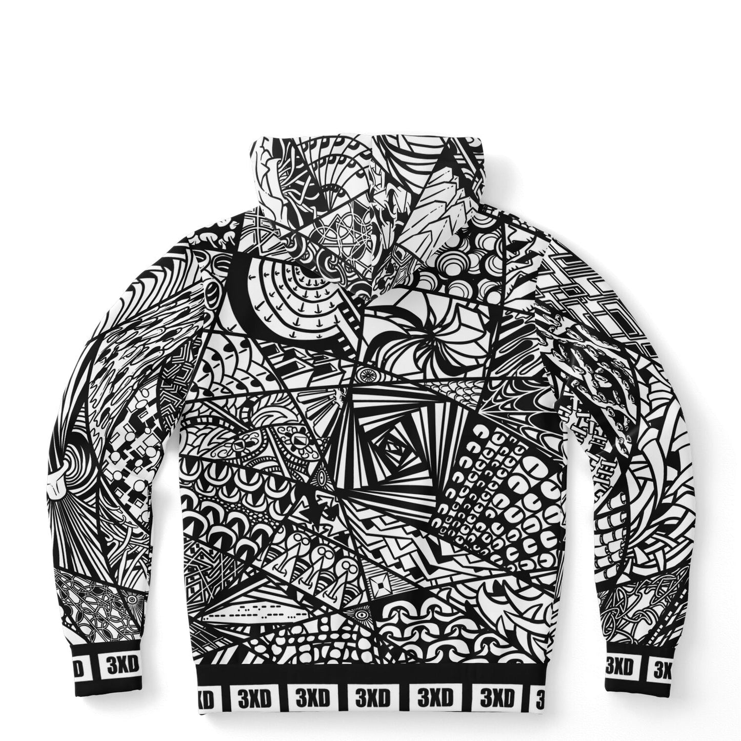 Men's The Zen Boogie Hoodie - Black and White Hoodie