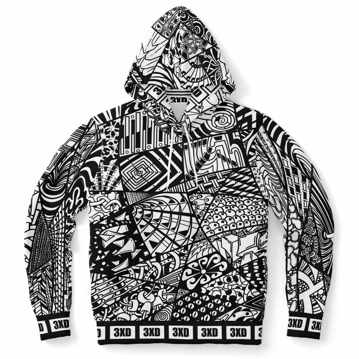 Men's The Zen Boogie Hoodie - Black and White Hoodie