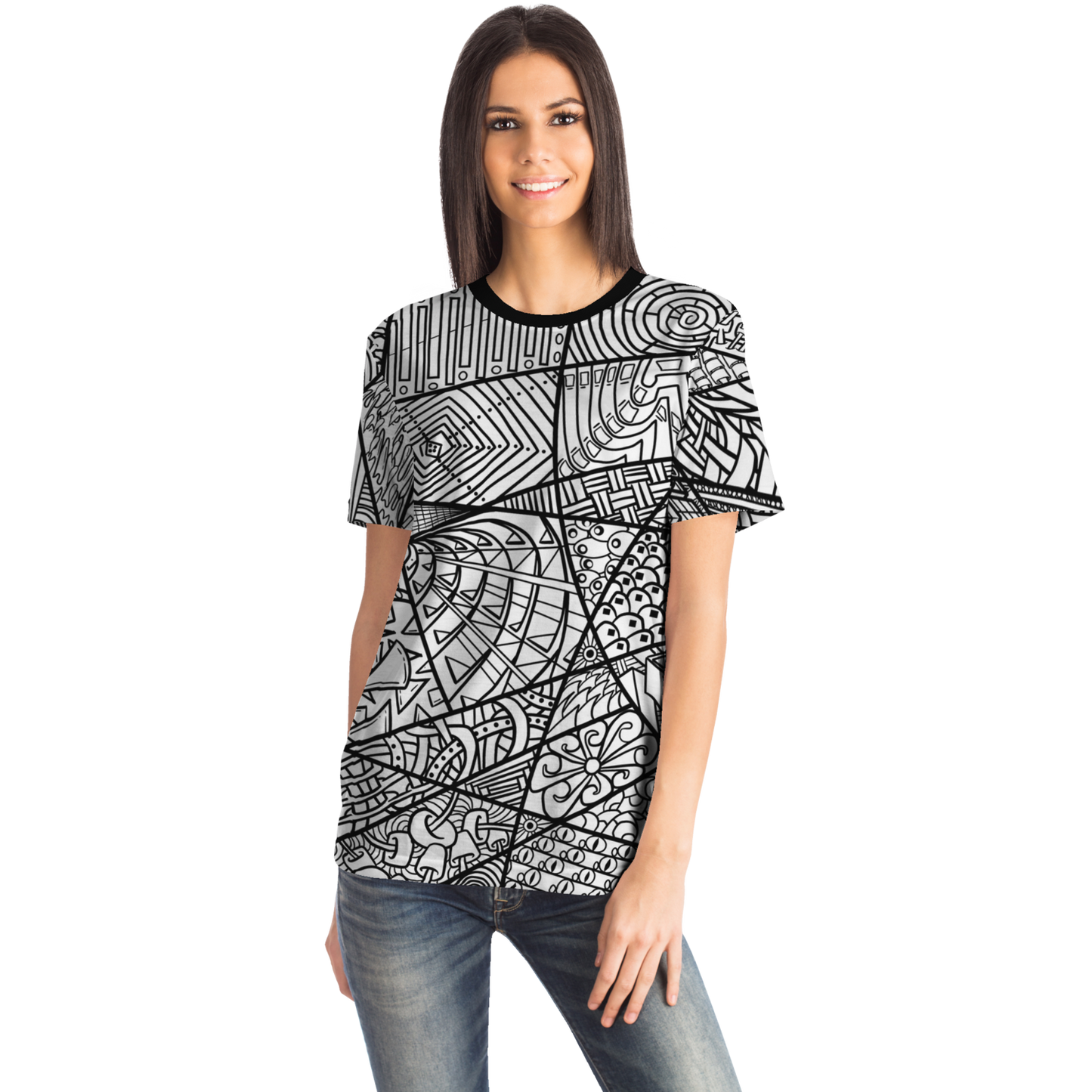 Women's Zen Boogie - Black and White T-Shirt