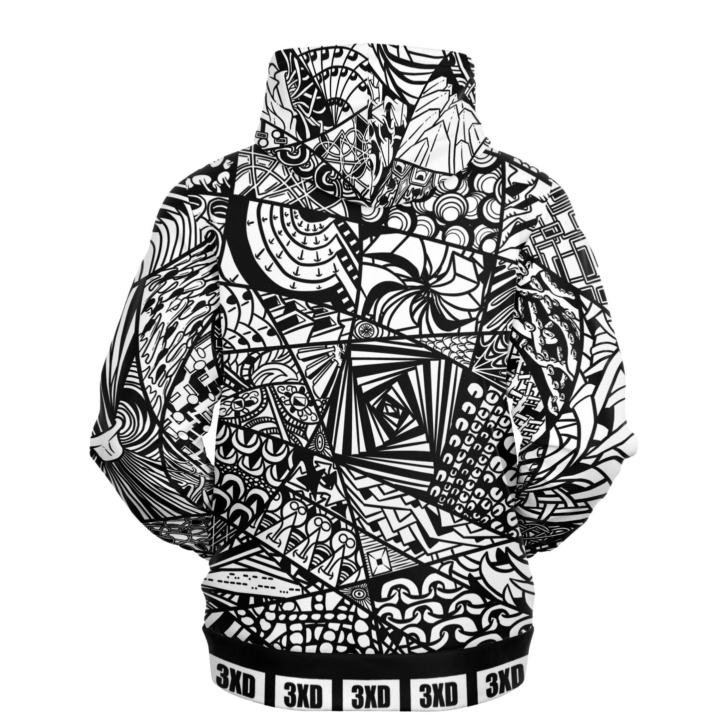 Men's The Zen Boogie Hoodie - Black and White Hoodie