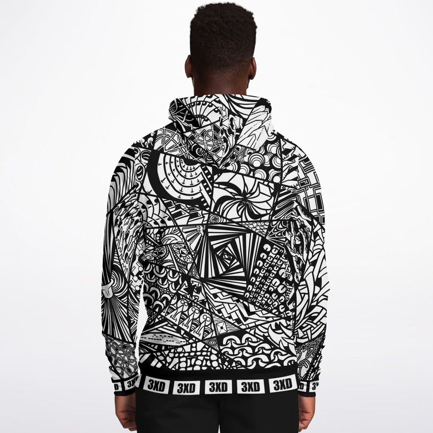 Men's The Zen Boogie Hoodie - Black and White Hoodie