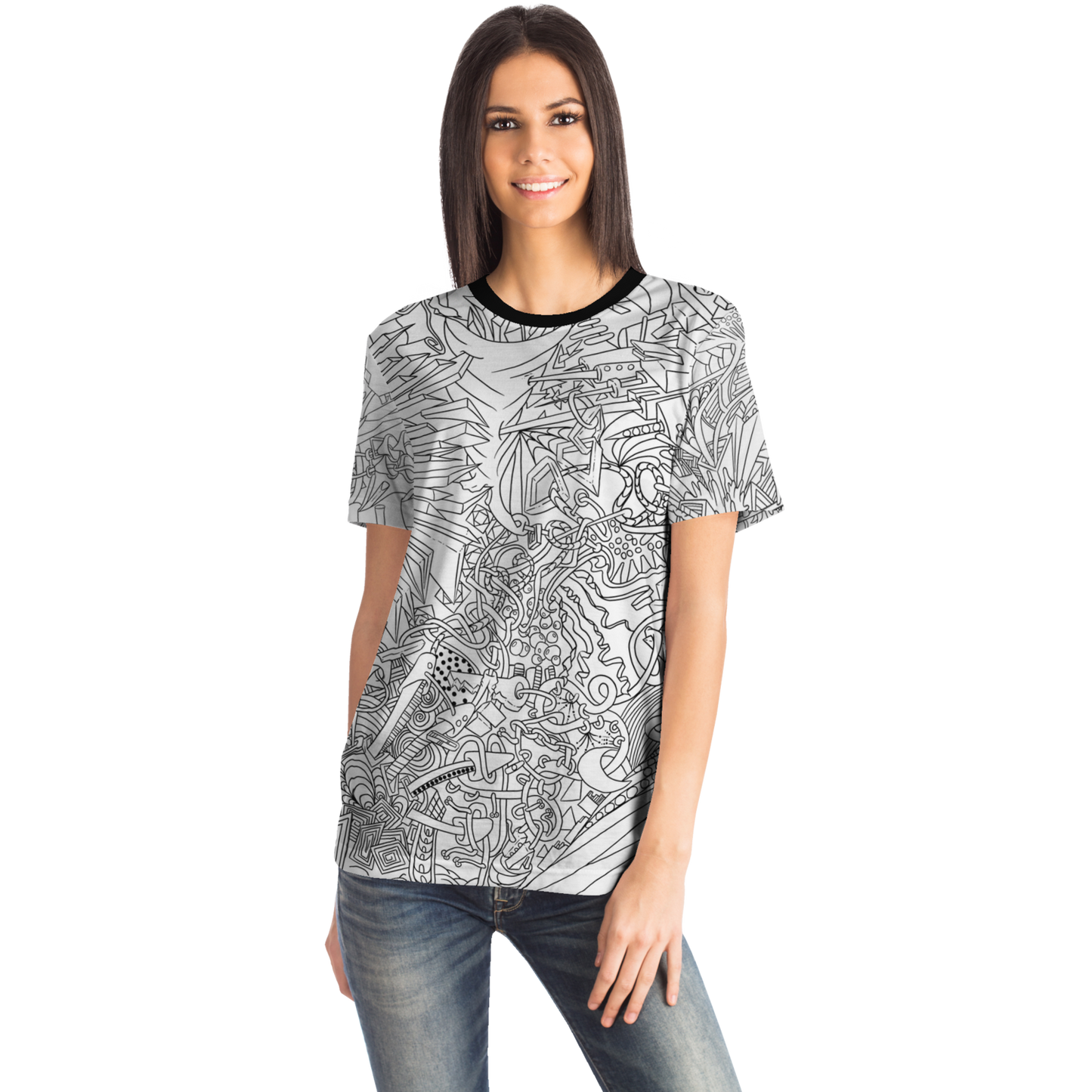 Women's The L Boogie - Black and White T-Shirt