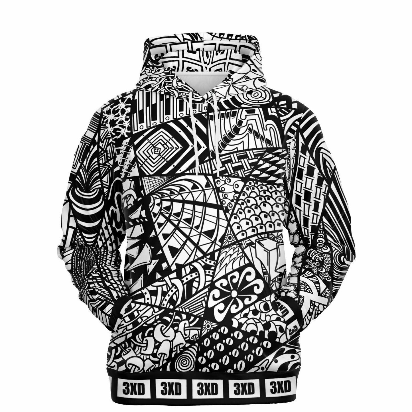 Men's The Zen Boogie Hoodie - Black and White Hoodie