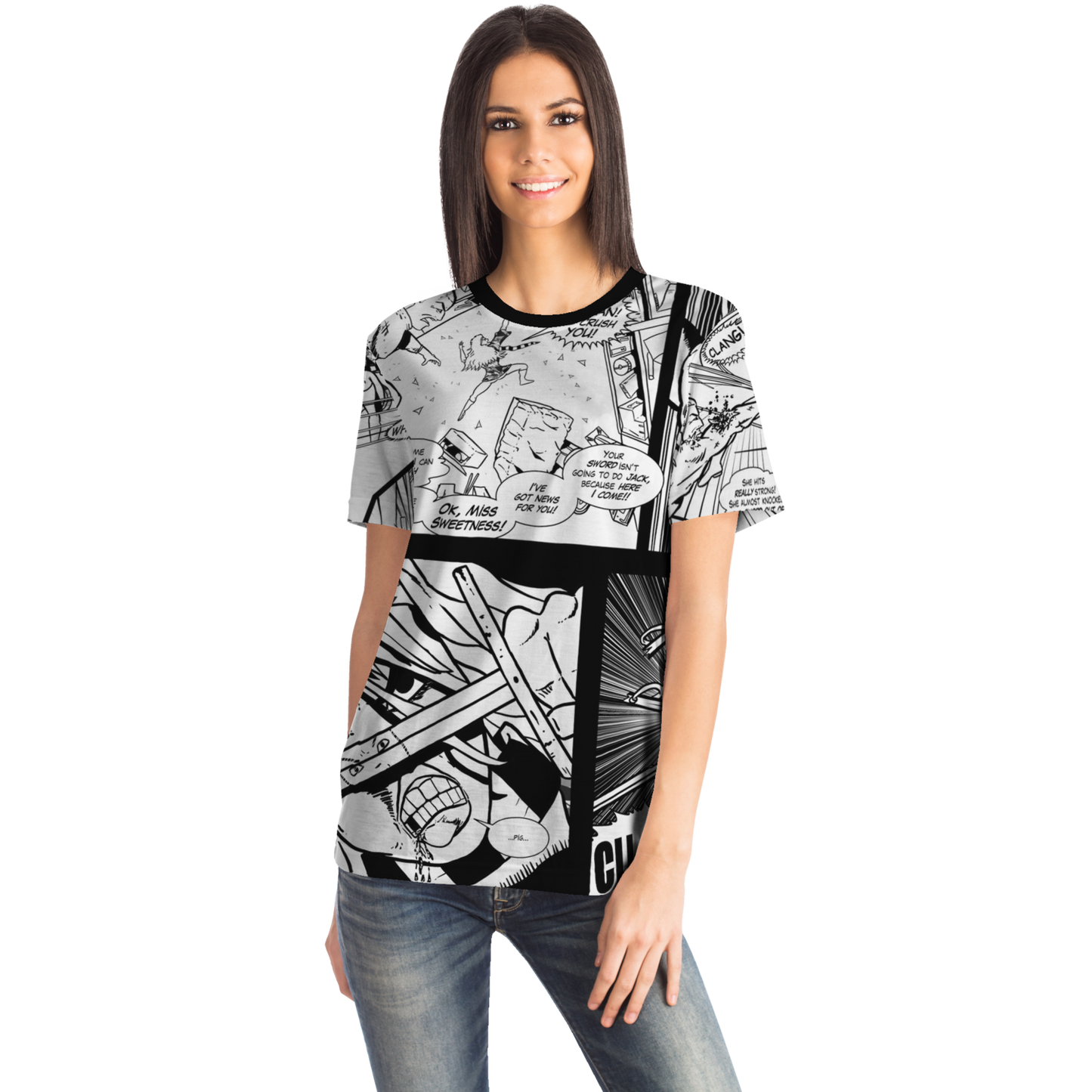 Women's Battle between Maximo and Venezuela Sunrise - Black and White T-shirt