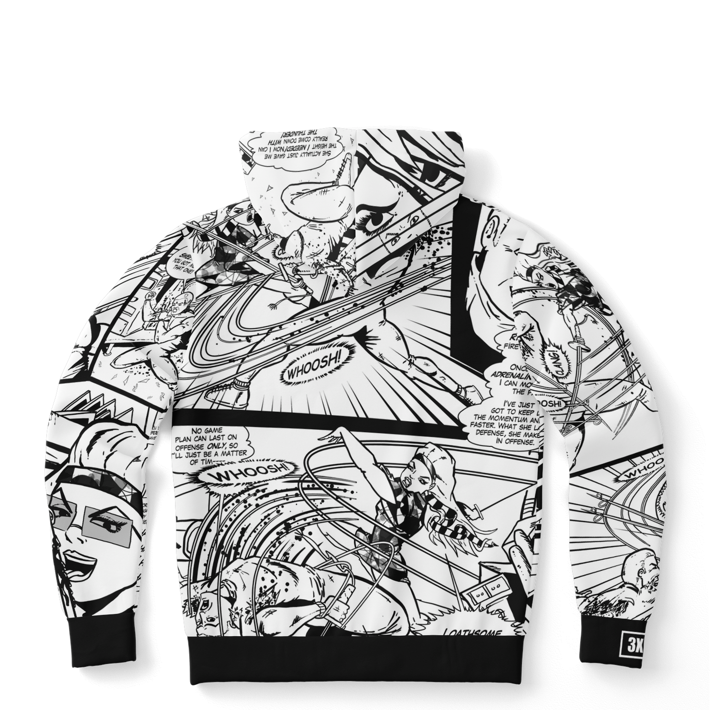 Men's Battle between Maximo and Venezuela Sunrise - Black and White Hoodie