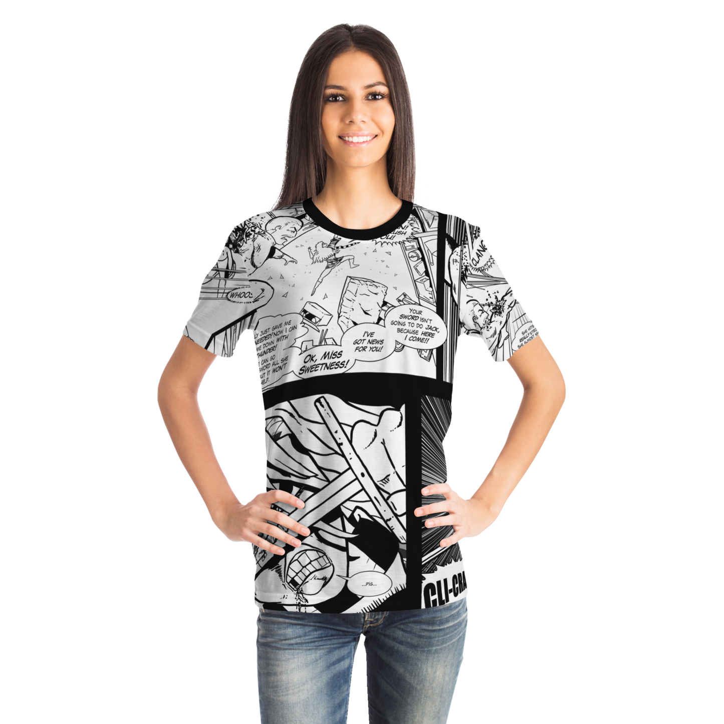 Women's Battle between Maximo and Venezuela Sunrise - Black and White T-shirt