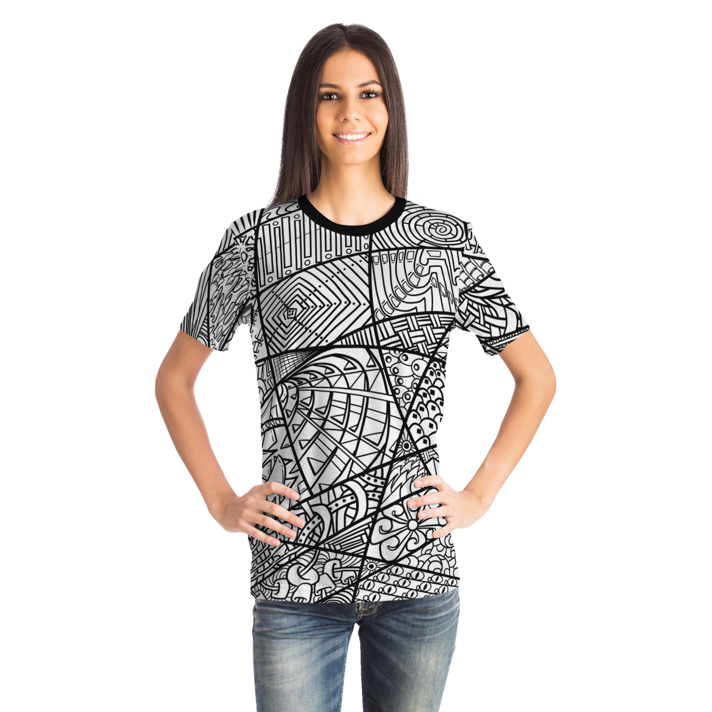 Women's Zen Boogie - Black and White T-Shirt