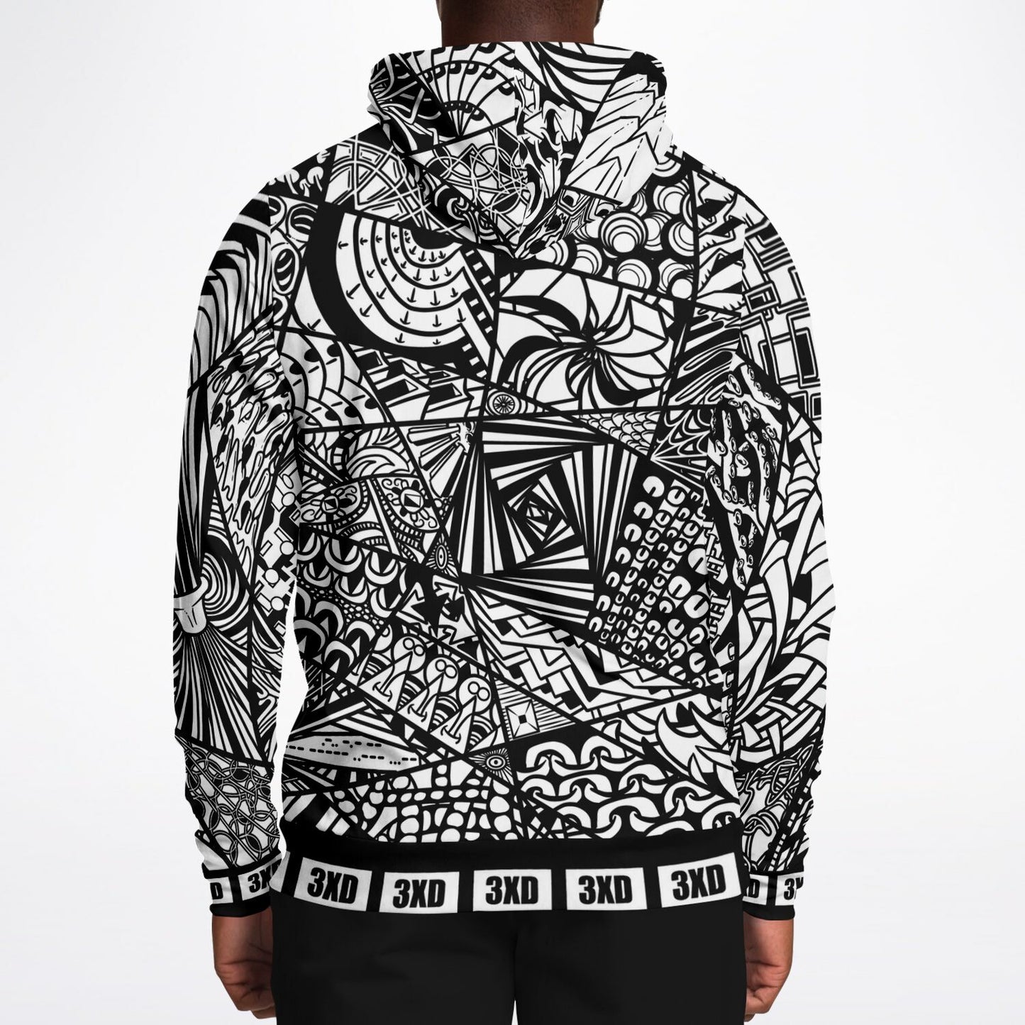 Men's The Zen Boogie Hoodie - Black and White Hoodie