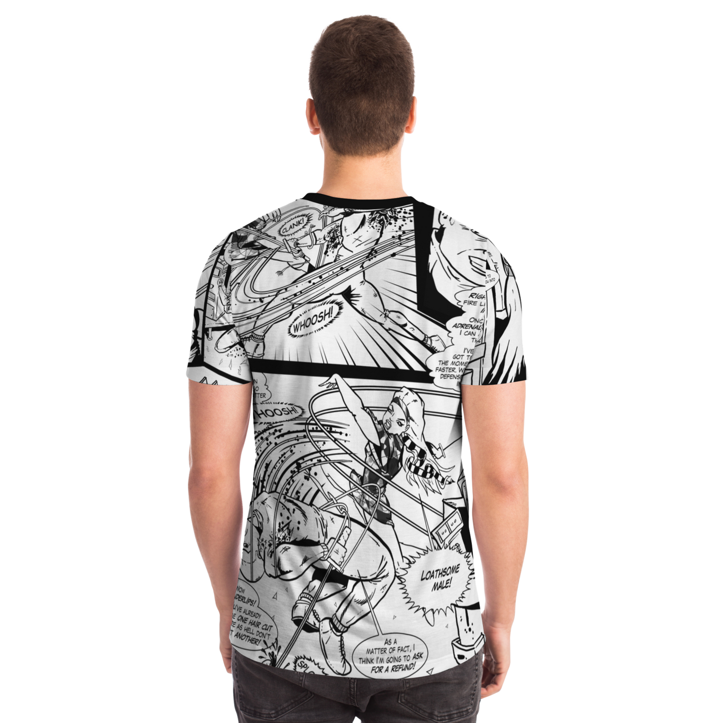 Men's Battle between Maximo and Venezuela Sunrise - Black and White T-Shirt