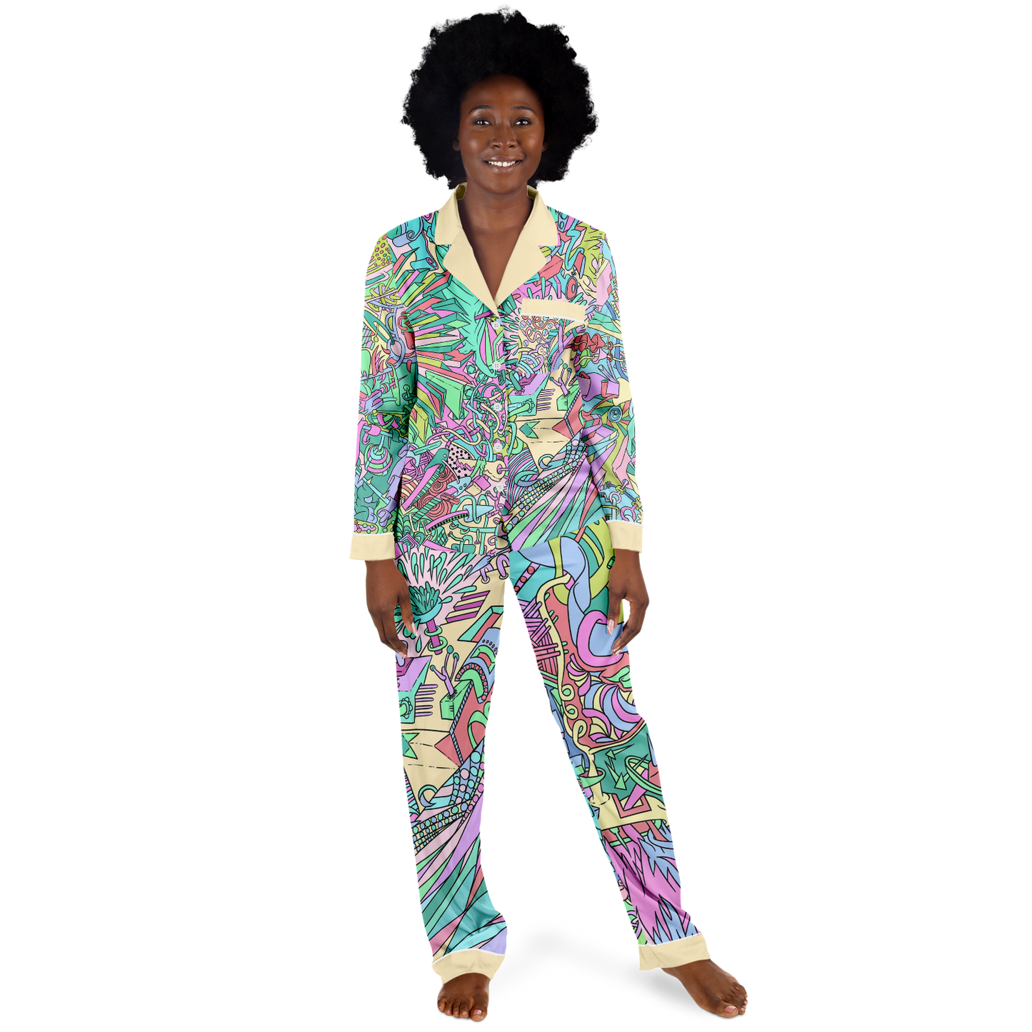 Women's Pajamas L Boogie Pastel