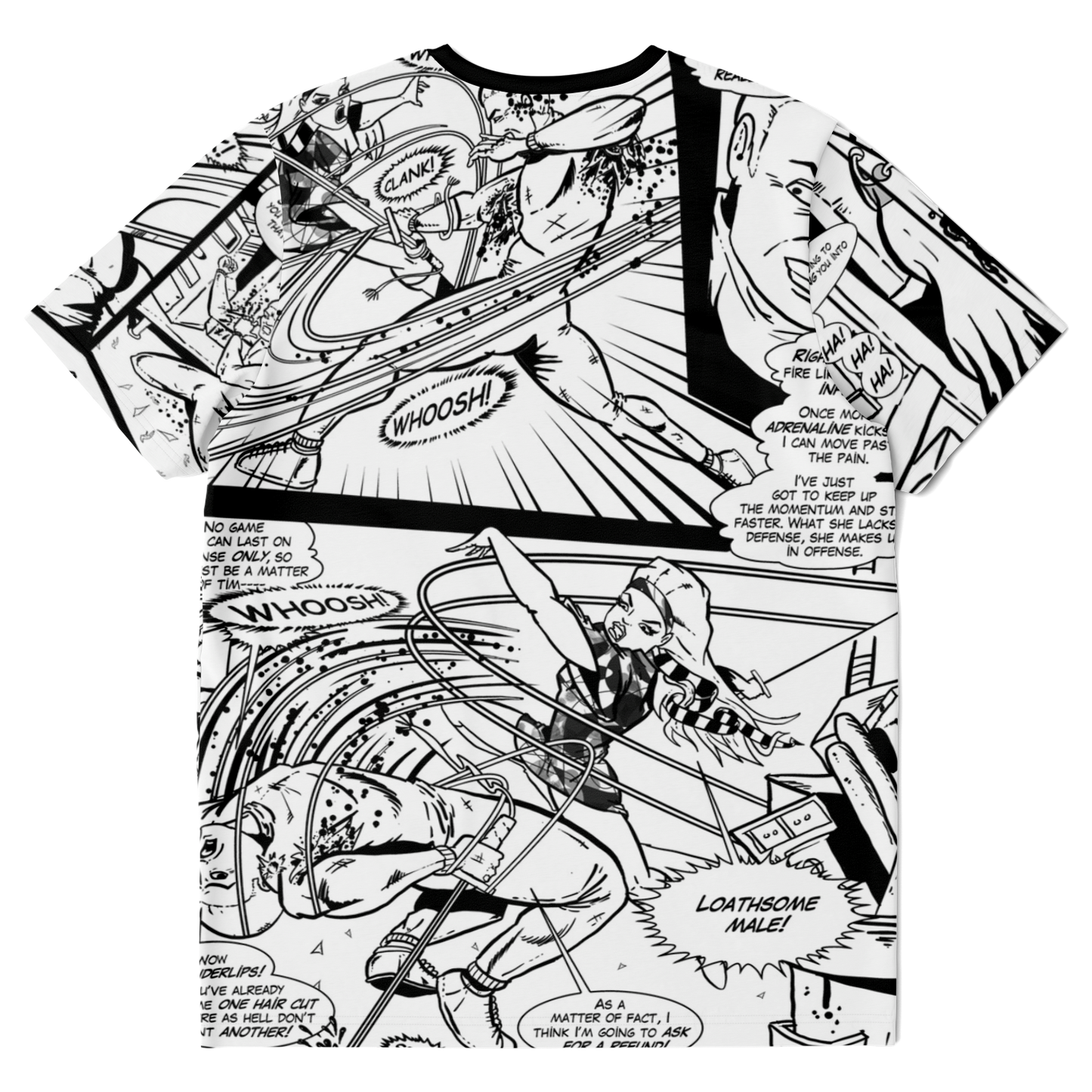 Men's Battle between Maximo and Venezuela Sunrise - Black and White T-Shirt