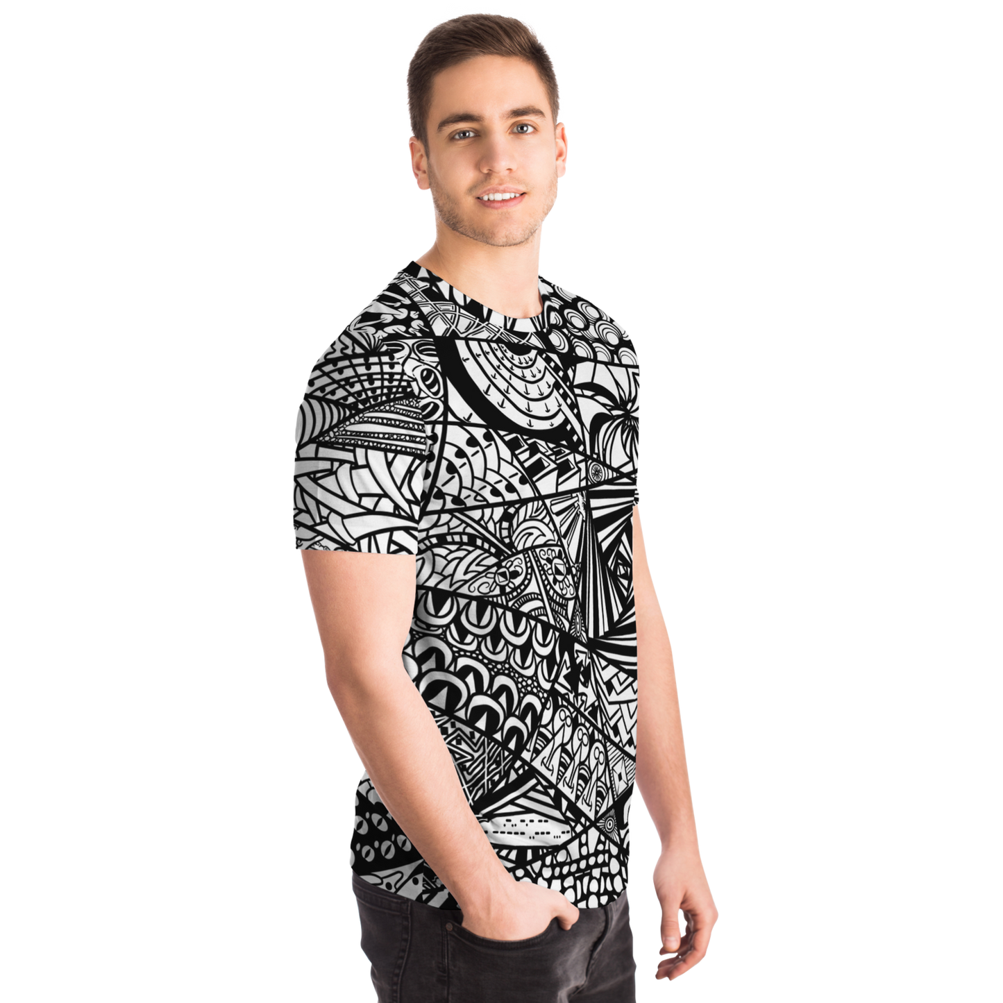 Men's Zen Boogie - Black and White T-Shirt