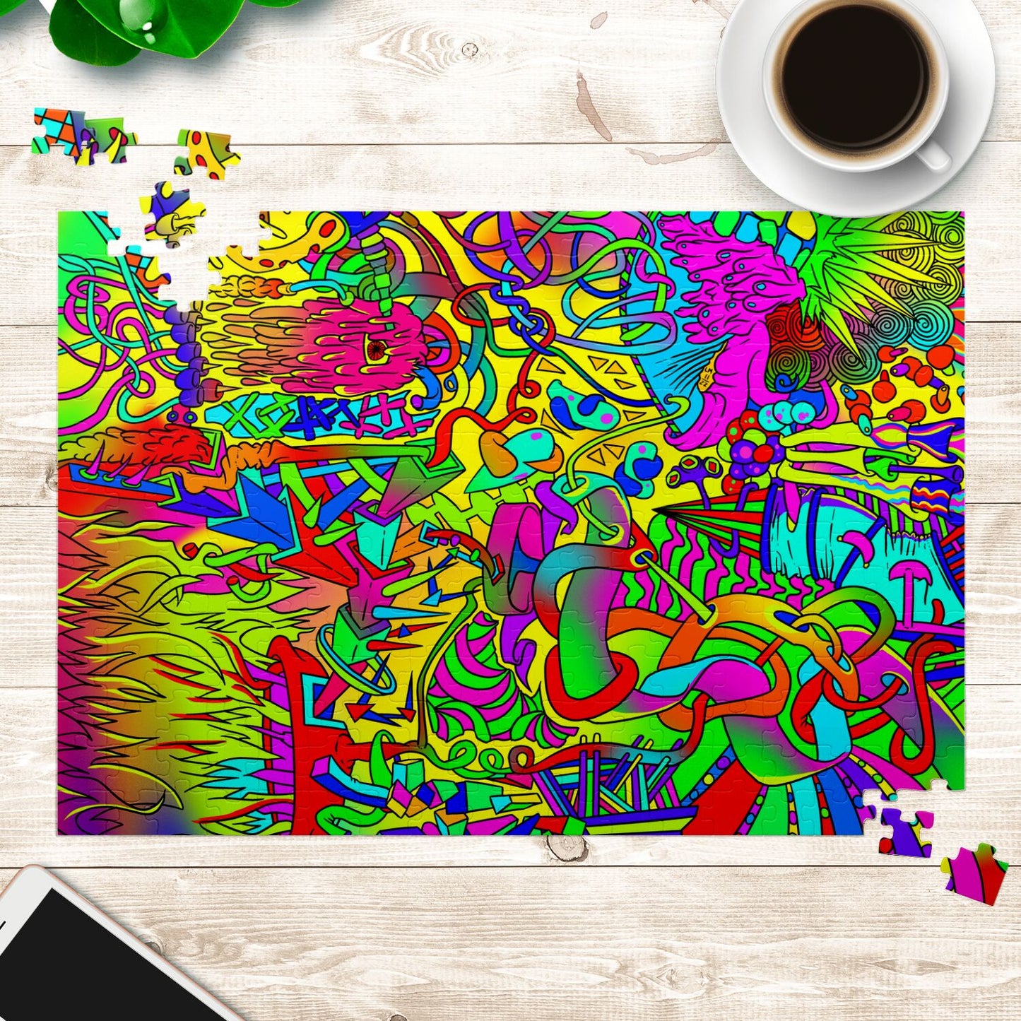 The L Boogie II - Color Jigsaw Puzzle - Available in 120 or 252 pieces.