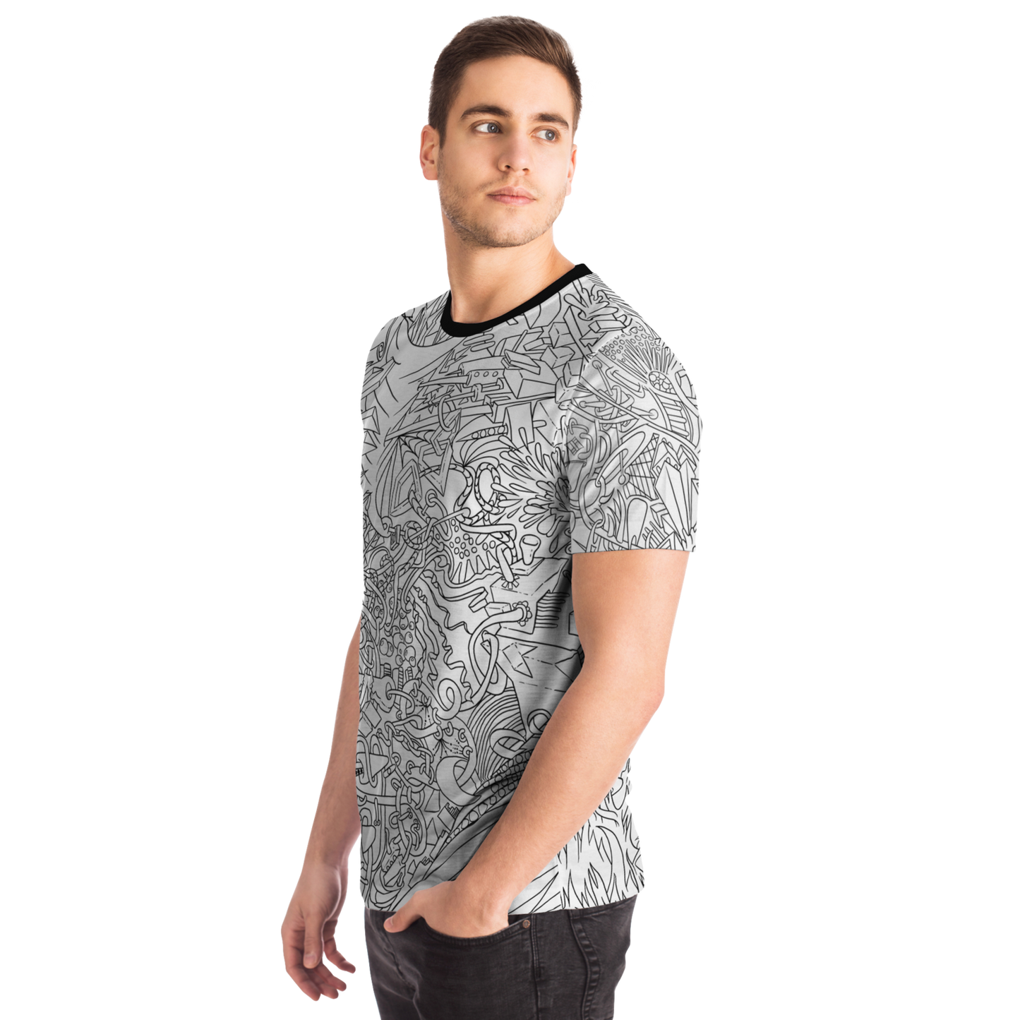 Men's The L Boogie - Black and White T-Shirt