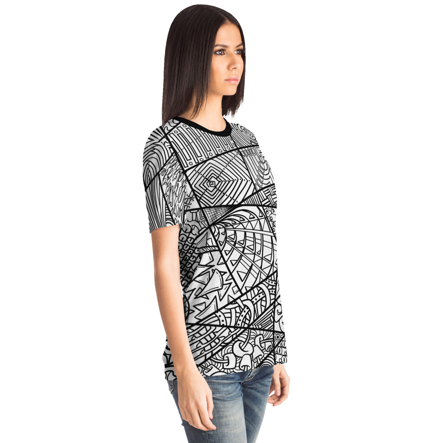 Women's Zen Boogie - Black and White T-Shirt