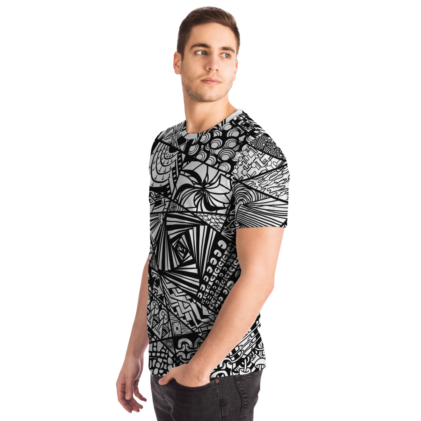 Men's Zen Boogie - Black and White T-Shirt