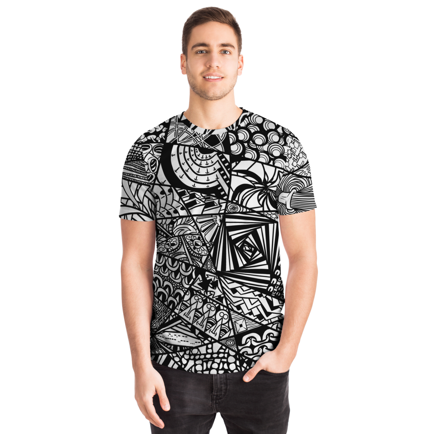 Men's Zen Boogie - Black and White T-Shirt