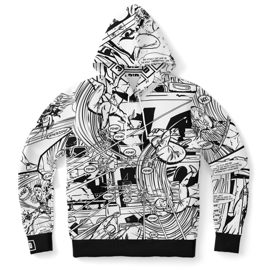 Men's Battle between Maximo and Venezuela Sunrise - Black and White Hoodie