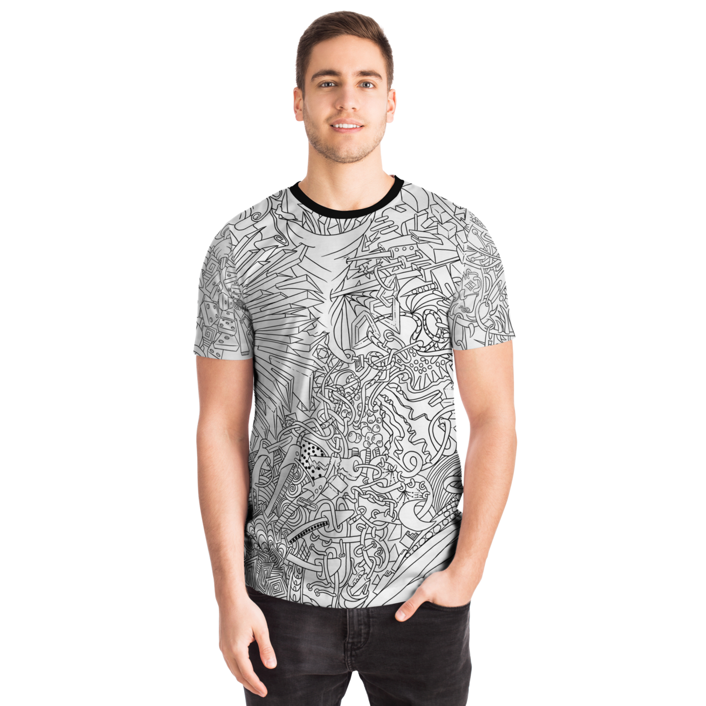 Men's The L Boogie - Black and White T-Shirt