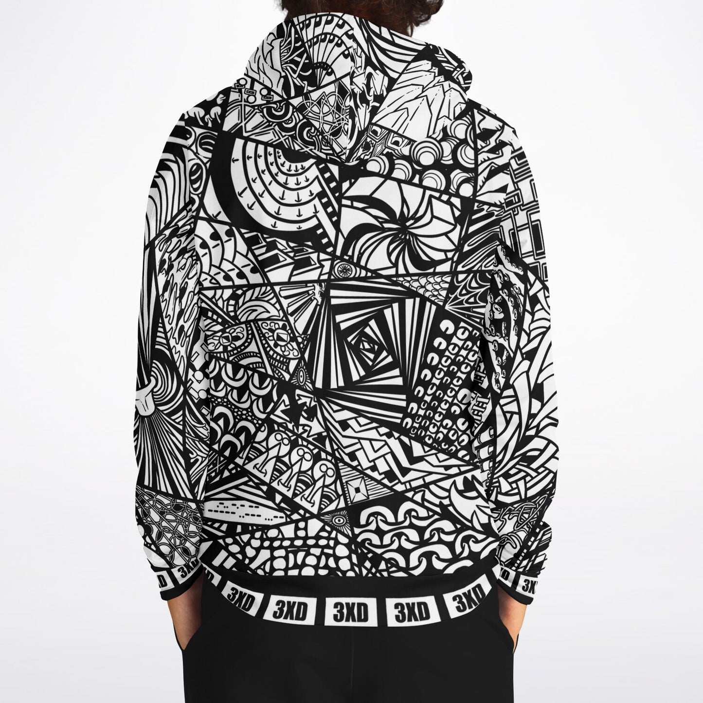 Men's The Zen Boogie Hoodie - Black and White Hoodie