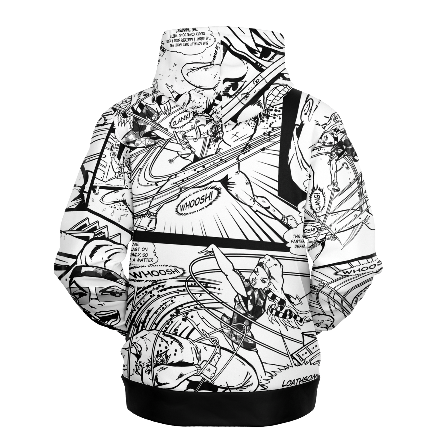 Men's Battle between Maximo and Venezuela Sunrise - Black and White Hoodie