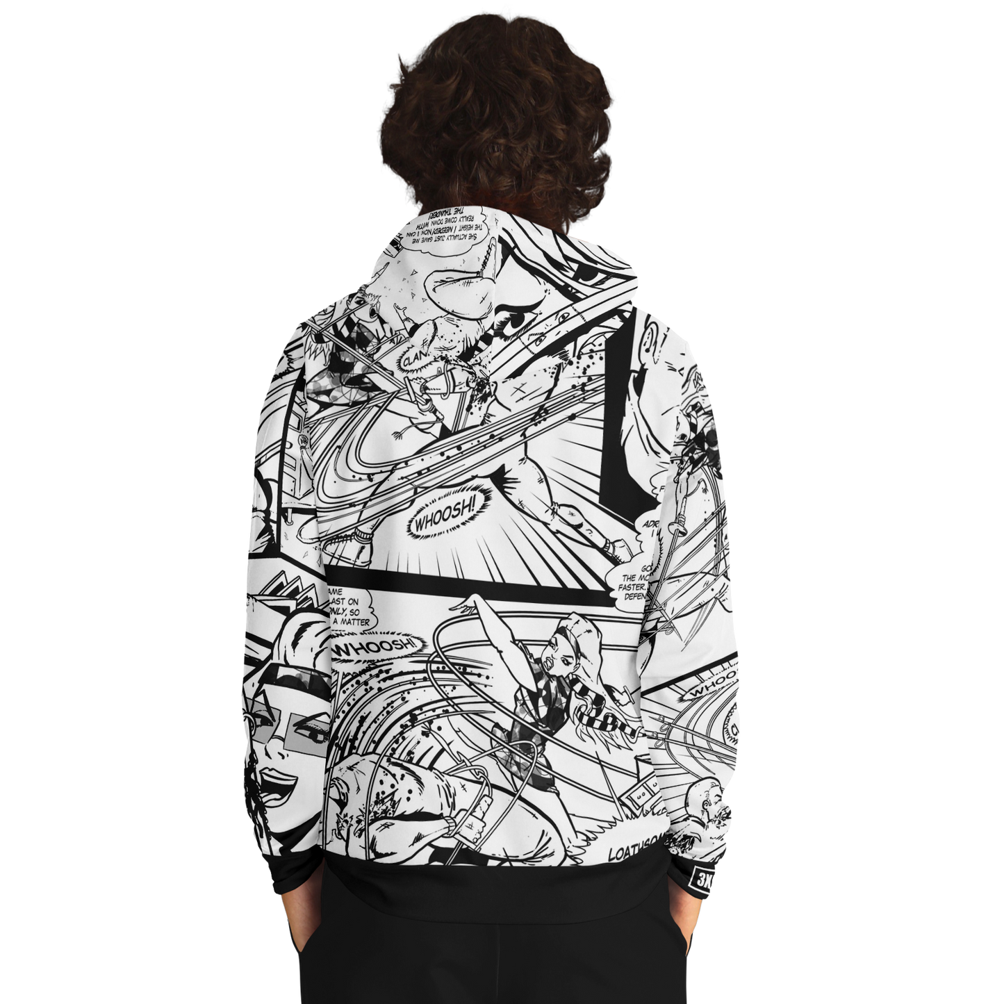 Men's Battle between Maximo and Venezuela Sunrise - Black and White Hoodie