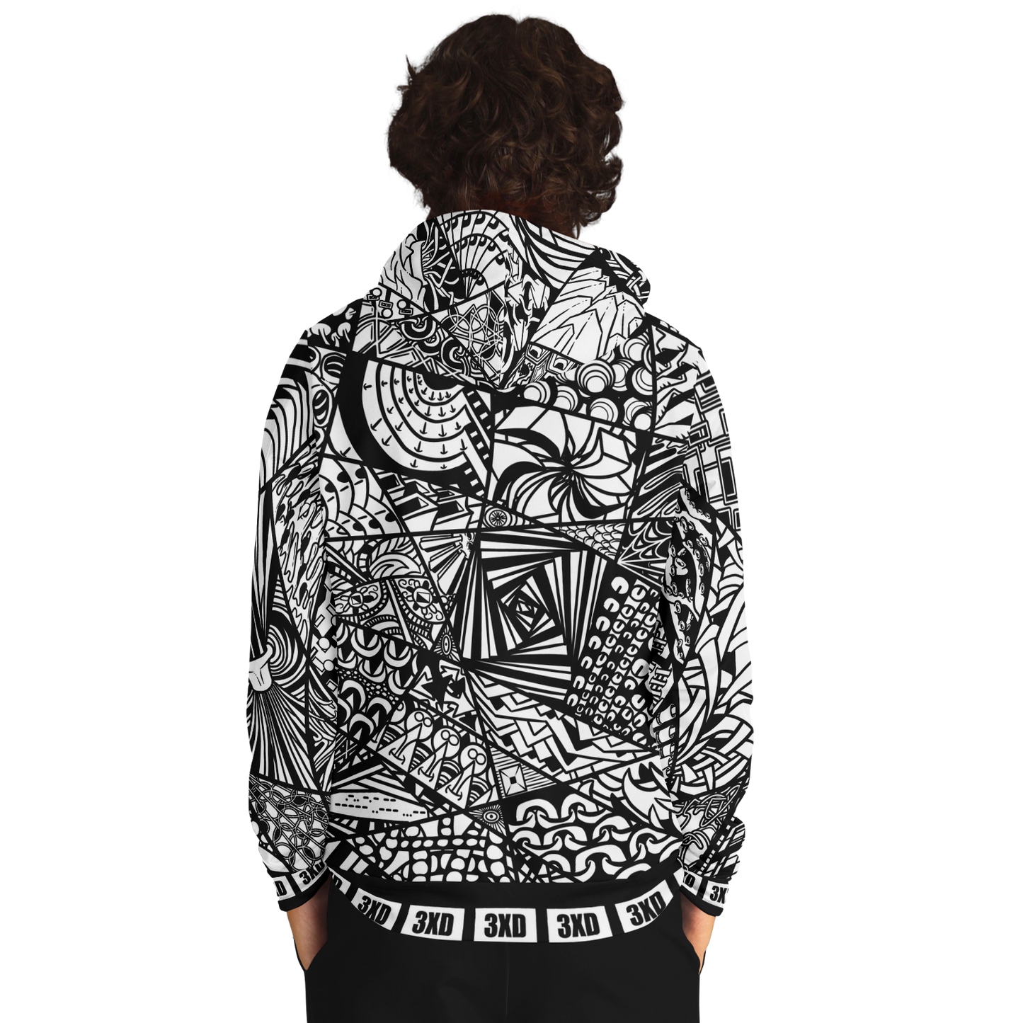 Men's The Zen Boogie Hoodie - Black and White Hoodie