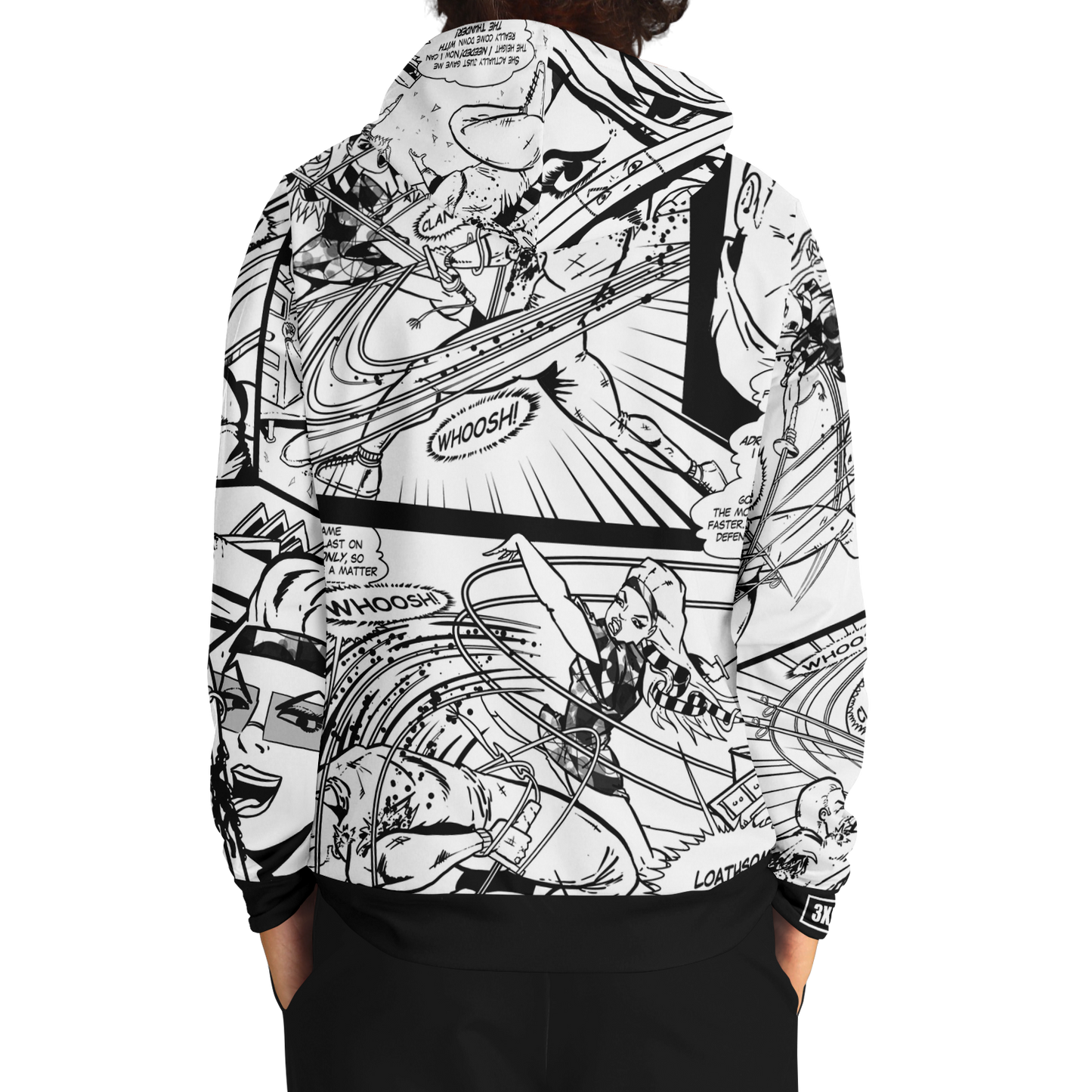 Men's Battle between Maximo and Venezuela Sunrise - Black and White Hoodie