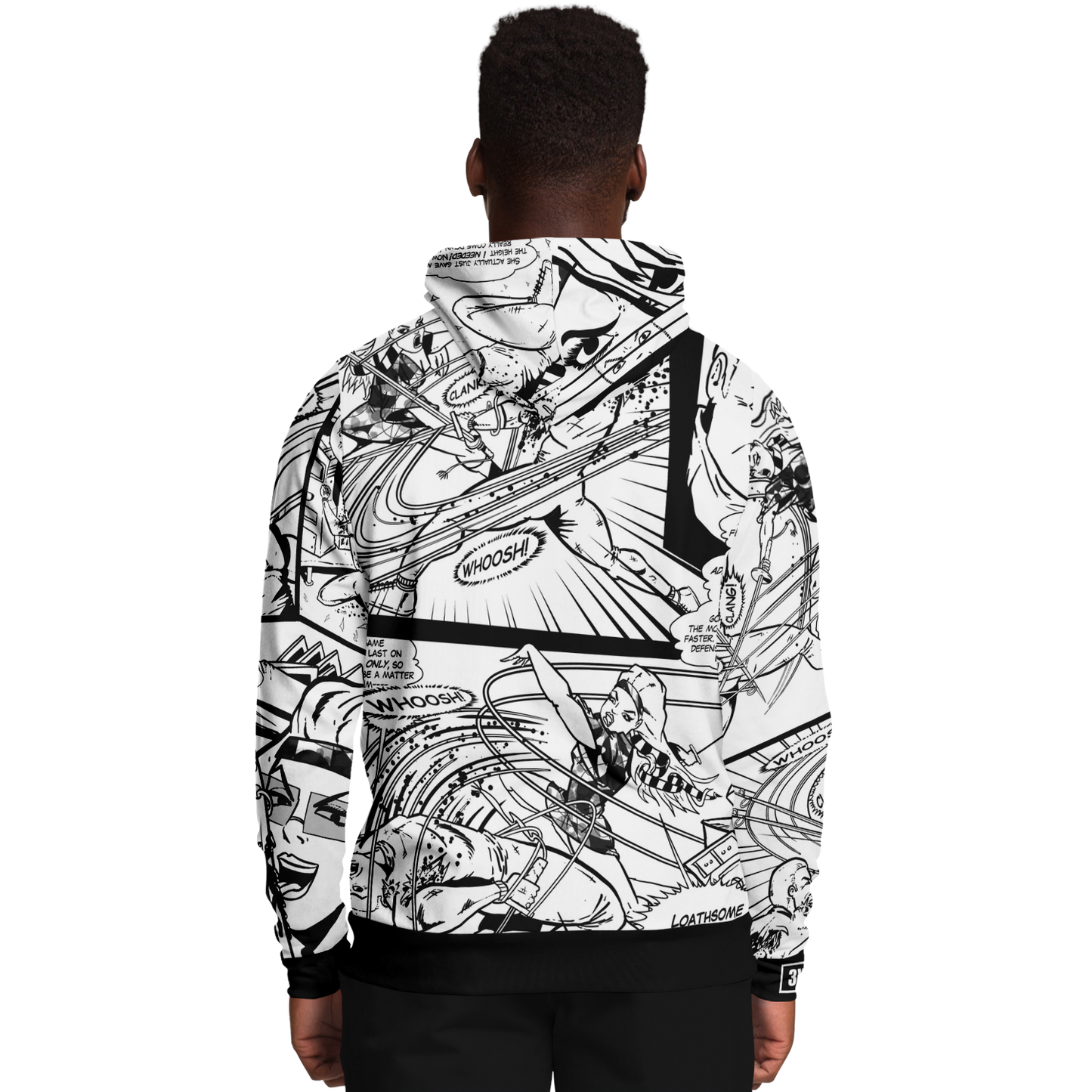 Men's Battle between Maximo and Venezuela Sunrise - Black and White Hoodie