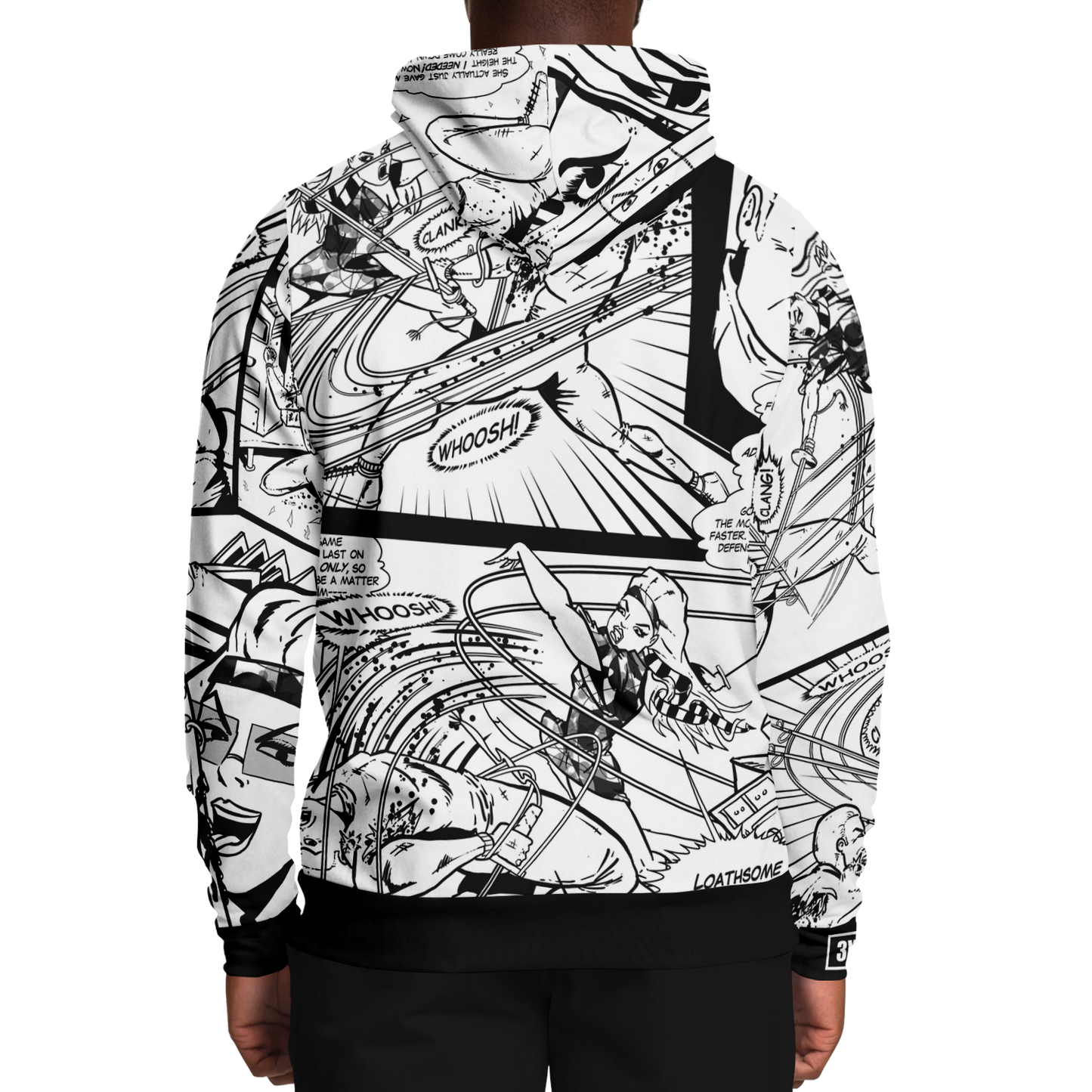 Men's Battle between Maximo and Venezuela Sunrise - Black and White Hoodie