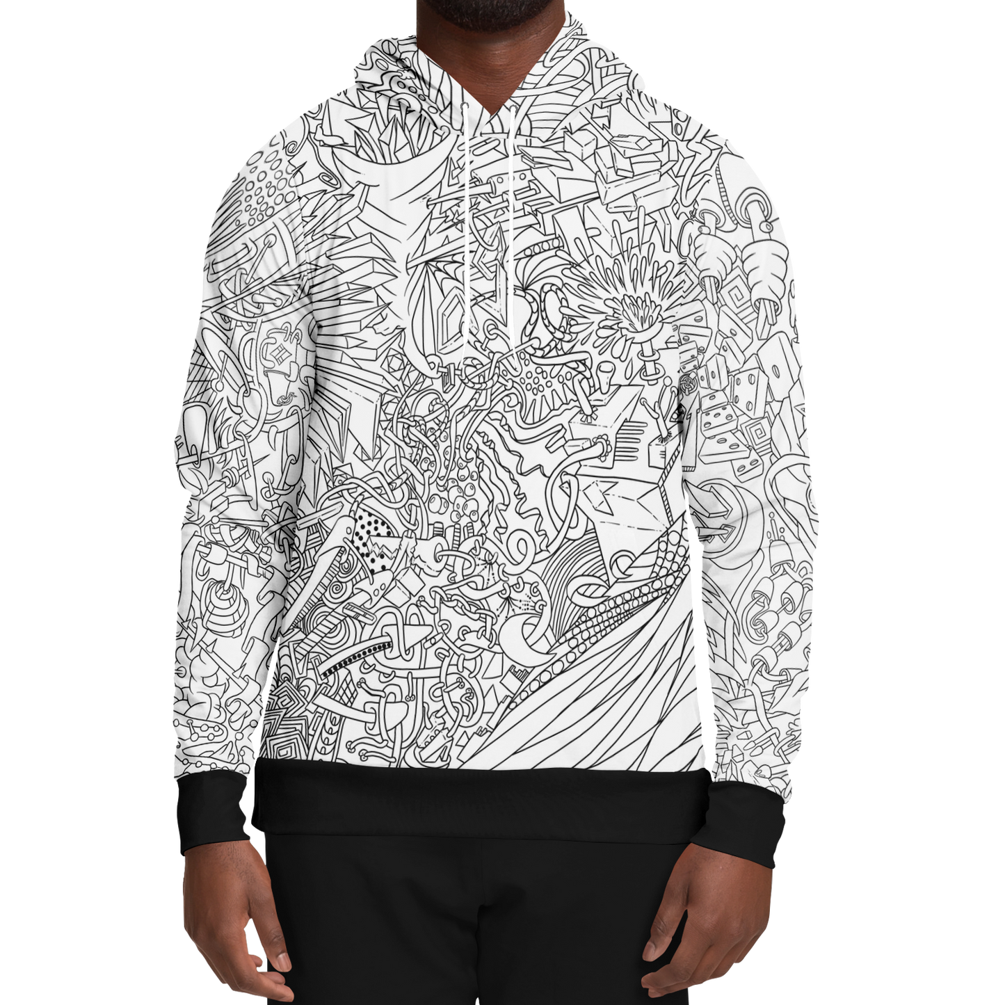 Men's The L Boogie - Black and White Hoodie