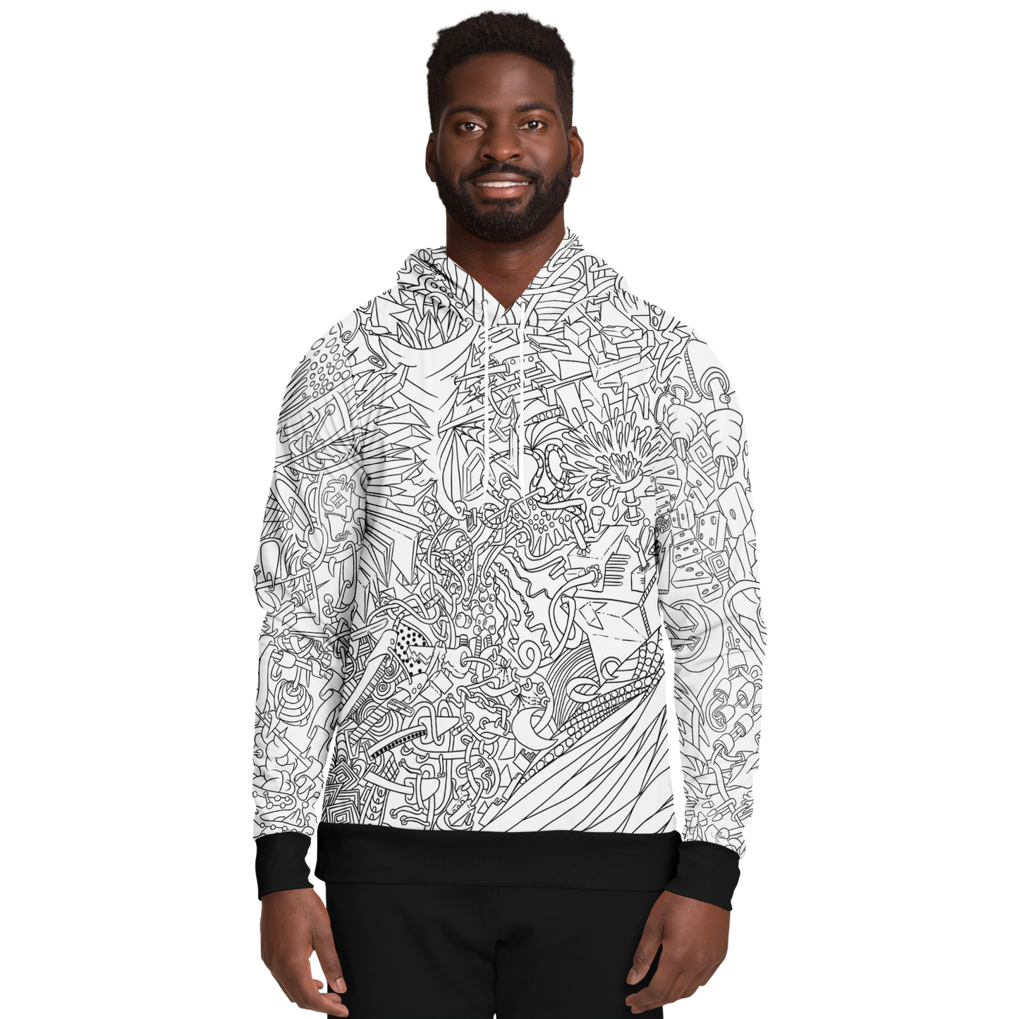 Men's The L Boogie - Black and White Hoodie